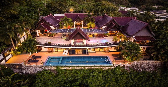 Baan Chang Thai Villa  Aerial Shot